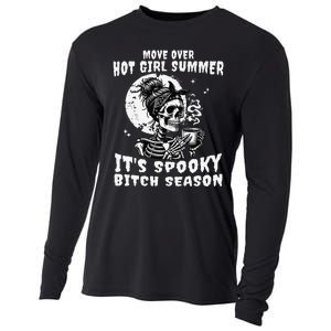 Move Over Hot Girl Summer Its Spooky Bitch Season Halloween Gift Cooling Performance Long Sleeve Crew