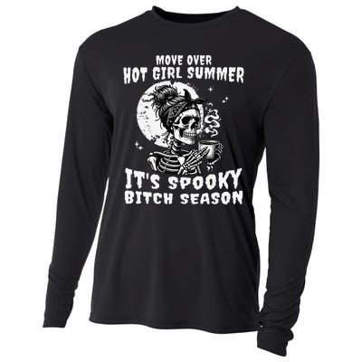 Move Over Hot Girl Summer Its Spooky Bitch Season Halloween Gift Cooling Performance Long Sleeve Crew