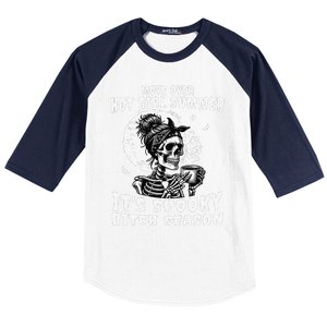 Move Over Hot Girl Summer Its Spooky Bitch Season Halloween Gift Baseball Sleeve Shirt