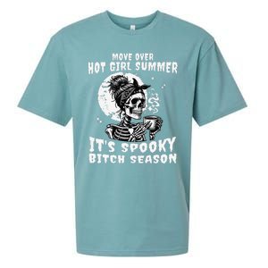 Move Over Hot Girl Summer Its Spooky Bitch Season Halloween Gift Sueded Cloud Jersey T-Shirt