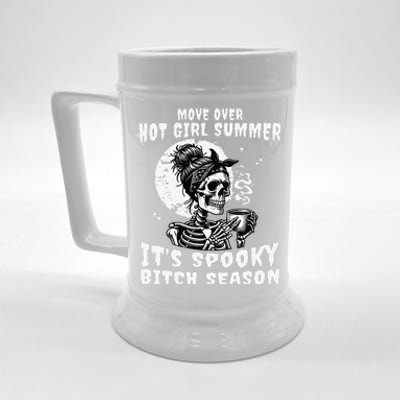 Move Over Hot Girl Summer Its Spooky Bitch Season Halloween Gift Beer Stein