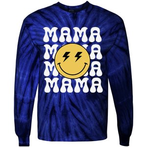 Mama One Happy Dude Birthday Theme Family Matching Tie-Dye Long Sleeve Shirt