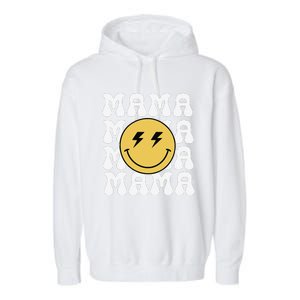 Mama One Happy Dude Birthday Theme Family Matching Garment-Dyed Fleece Hoodie