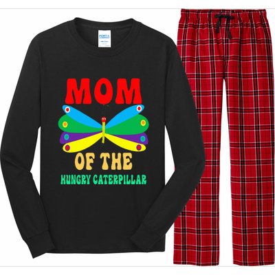 Mom Of Hungry Caterpillar Funny Cute Caterpillar Birthday Long Sleeve Pajama Set