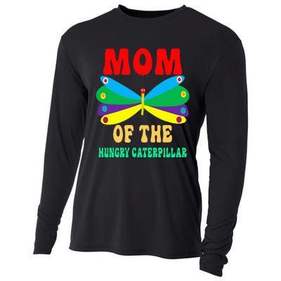 Mom Of Hungry Caterpillar Funny Cute Caterpillar Birthday Cooling Performance Long Sleeve Crew