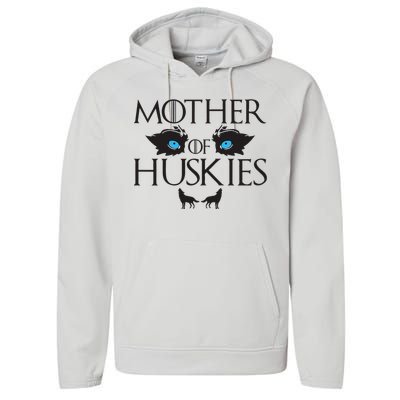 Mother of Huskies Siberian Husky Mom Performance Fleece Hoodie