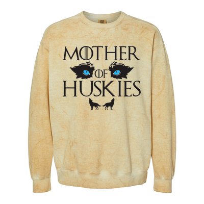 Mother of Huskies Siberian Husky Mom Colorblast Crewneck Sweatshirt