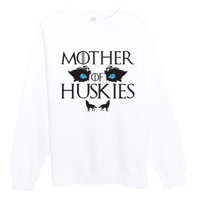 Mother of Huskies Siberian Husky Mom Premium Crewneck Sweatshirt