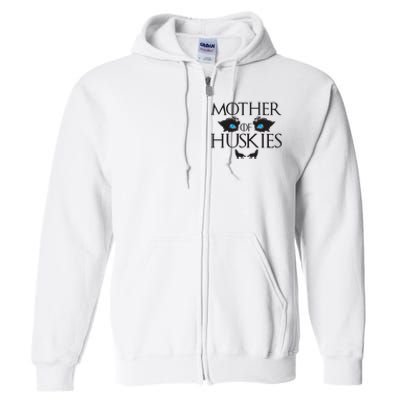 Mother of Huskies Siberian Husky Mom Full Zip Hoodie