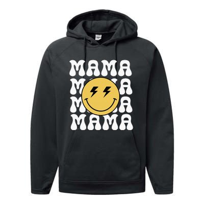 Mama One Happy Dude Birthday Theme Family Matching Performance Fleece Hoodie