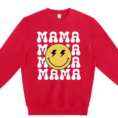 Mama One Happy Dude Birthday Theme Family Matching Premium Crewneck Sweatshirt