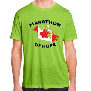 Marathon Of Hope Canada Flag Canadian Maple Leaf Adult ChromaSoft Performance T-Shirt