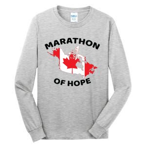 Marathon Of Hope Canada Flag Canadian Maple Leaf Tall Long Sleeve T-Shirt