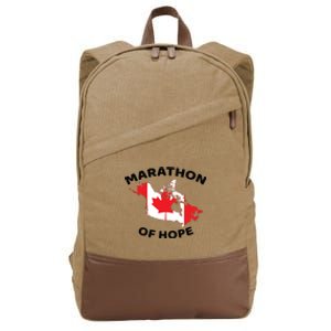 Marathon Of Hope Canada Flag Canadian Maple Leaf Cotton Canvas Backpack