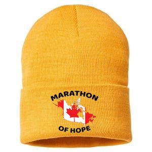 Marathon Of Hope Canada Flag Canadian Maple Leaf Sustainable Knit Beanie