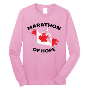 Marathon Of Hope Canada Flag Canadian Maple Leaf Long Sleeve Shirt