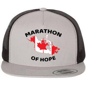 Marathon Of Hope Canada Flag Canadian Maple Leaf Flat Bill Trucker Hat