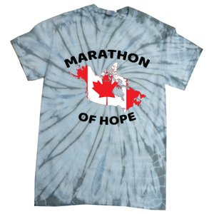 Marathon Of Hope Canada Flag Canadian Maple Leaf Tie-Dye T-Shirt