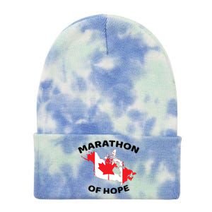 Marathon Of Hope Canada Flag Canadian Maple Leaf Tie Dye 12in Knit Beanie