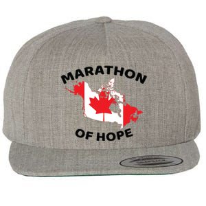 Marathon Of Hope Canada Flag Canadian Maple Leaf Wool Snapback Cap