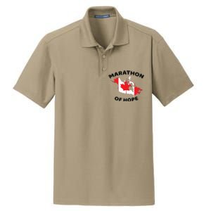 Marathon Of Hope Canada Flag Canadian Maple Leaf Dry Zone Grid Polo