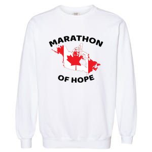 Marathon Of Hope Canada Flag Canadian Maple Leaf Garment-Dyed Sweatshirt