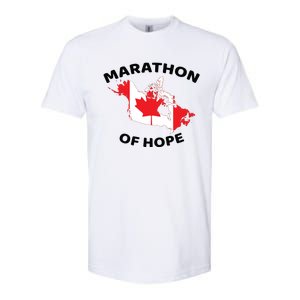 Marathon Of Hope Canada Flag Canadian Maple Leaf Softstyle CVC T-Shirt