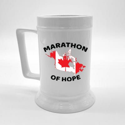 Marathon Of Hope Canada Flag Canadian Maple Leaf Beer Stein