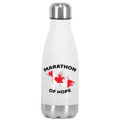 Marathon Of Hope Canada Flag Canadian Maple Leaf Stainless Steel Insulated Water Bottle