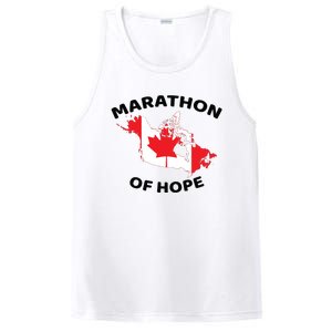 Marathon Of Hope Canada Flag Canadian Maple Leaf PosiCharge Competitor Tank