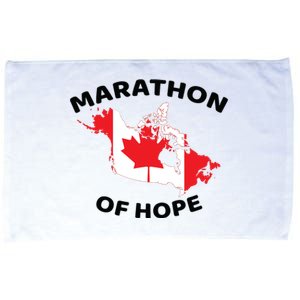 Marathon Of Hope Canada Flag Canadian Maple Leaf Microfiber Hand Towel