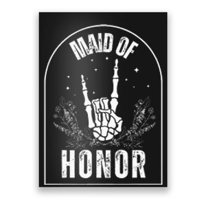 Maid Of Honor Wedding Brial Fun Rock Style Poster