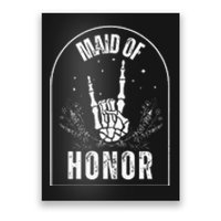 Maid Of Honor Wedding Brial Fun Rock Style Poster