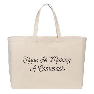 Michelle Obama Hope Is Making A Comeback Cotton Canvas Jumbo Tote