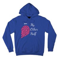 My Other Half Tee Gift Pink Roses Half Heart Valentine Couples Gift Hoodie