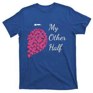 My Other Half Tee Gift Pink Roses Half Heart Valentine Couples Gift T-Shirt