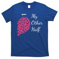 My Other Half Tee Gift Pink Roses Half Heart Valentine Couples Gift T-Shirt