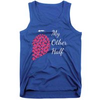 My Other Half Tee Gift Pink Roses Half Heart Valentine Couples Gift Tank Top