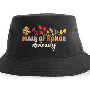 Maid Of Honor Obviously Wedding Day Bride Proposal Sustainable Bucket Hat