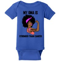 My Oma Is Stronger Than Cancer African American Breast Meaningful Gift Baby Bodysuit