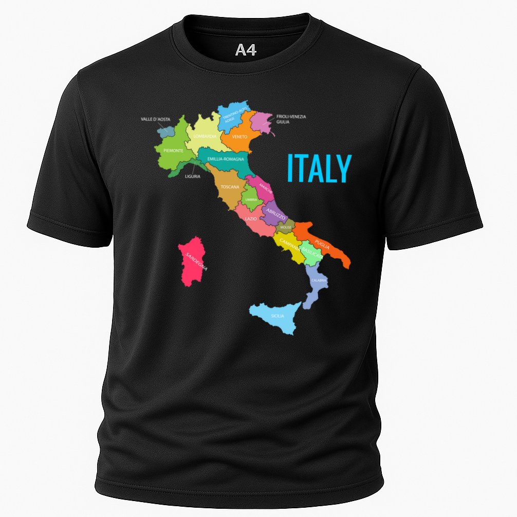 Map Of Italy Performance Shirt