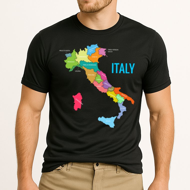 Map Of Italy Performance Shirt