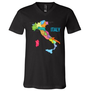 Map Of Italy V-Neck T-Shirt