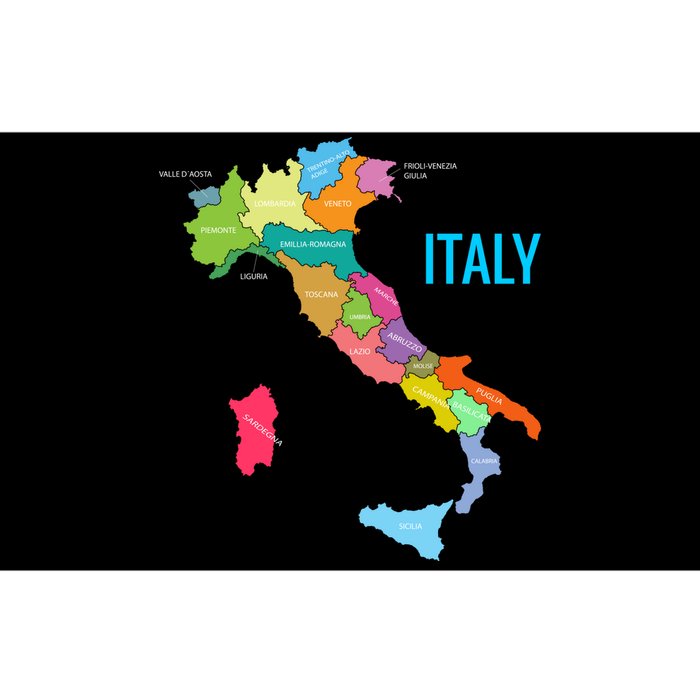 Map Of Italy Bumper Sticker