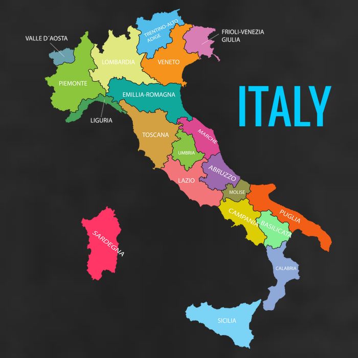 Map Of Italy Adult Drive Performance Visor