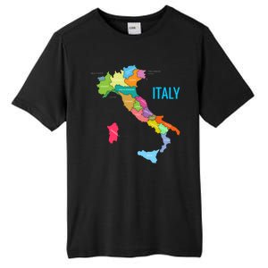 Map Of Italy Tall Fusion ChromaSoft Performance T-Shirt