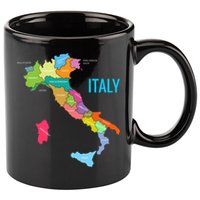 Map Of Italy 11oz C Handle Ceramic Mug