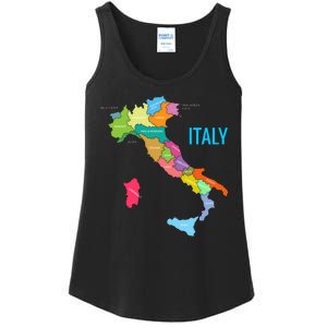 Map Of Italy Ladies Essential Tank