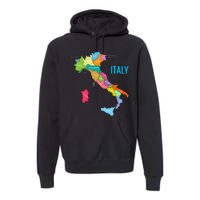 Map Of Italy Premium Hoodie