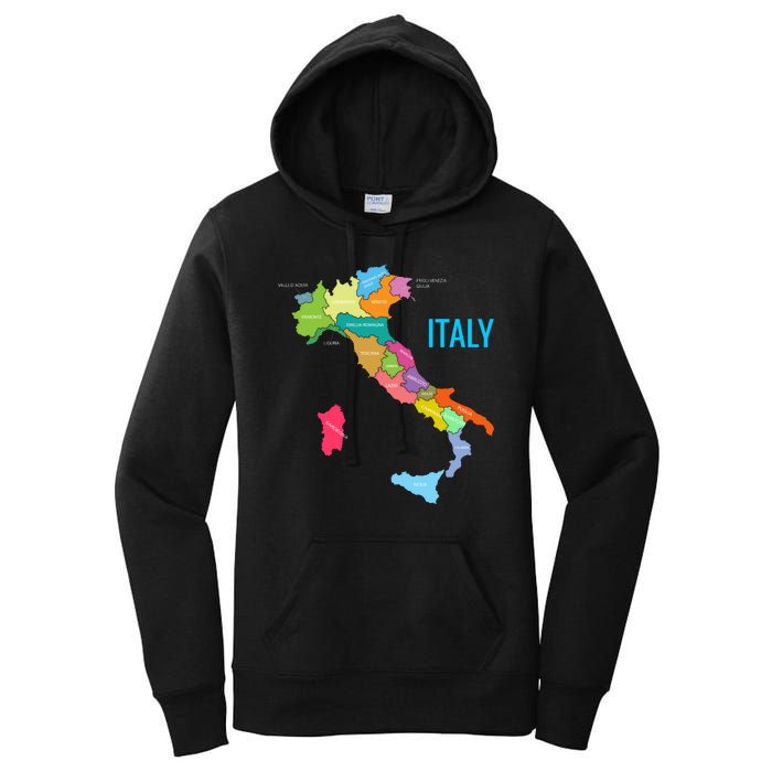 Map Of Italy Women's Pullover Hoodie